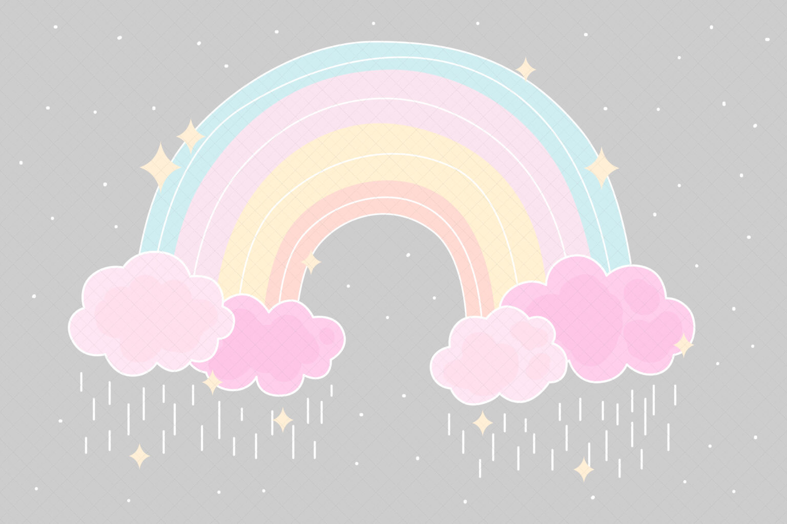 Pastel Rainbow Clouds – 14D Props